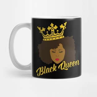 Black Queen With Crown Mug